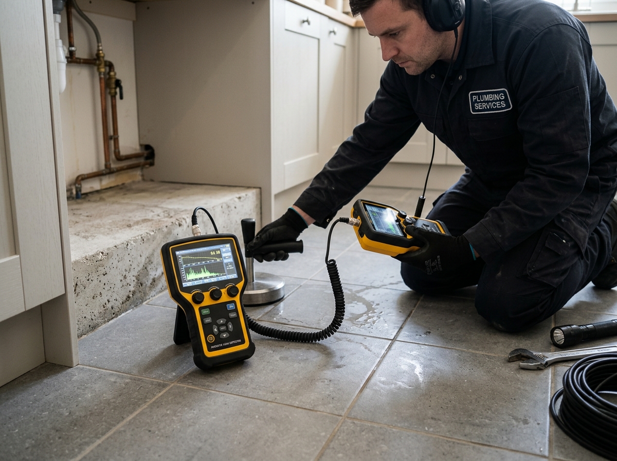Acoustic ground sensor leak detection equipment in Atascocita Texas